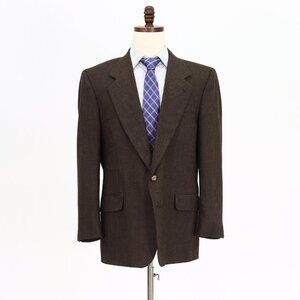 Oscar de la Renta 43R Brown HT 2-Button Sport Coat Blazer Jacket O951
